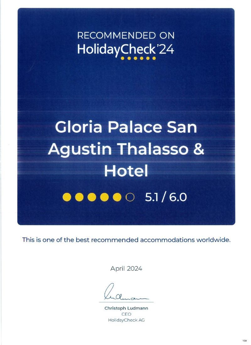 Our hotels Gloria Palace Thalasso & Hotel and San Agustin Thalasso ...